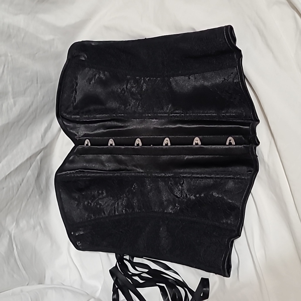 Adore Me black lace up corset medium